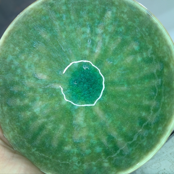 World Market Portugal Pacifica green/blue reactive glaze stoneware cereal bowl - Picture 4 of 7